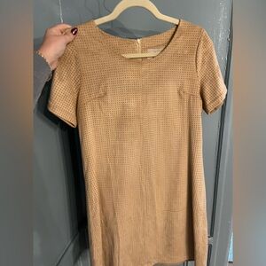 Tan Ethereal Short Sleeve Dress
